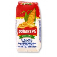 Harina de maíz blanco precocida Doñarepa 1 kg